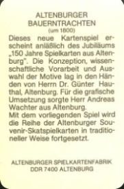 09945 Altenburger Bauerntrachten Textkarte 09945 Altenburger Bauerntrachten Textkarte