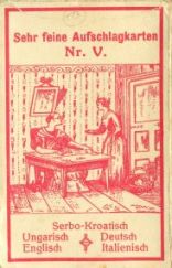 10786 Sehr feine Aufschlagkarte Nr V Box 10786 Sehr feine Aufschlagkarte Nr V Box