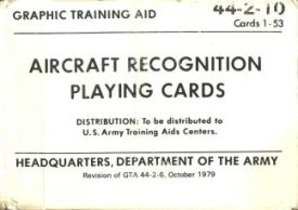 12846 Aircraft Recognition Playing Cards Box