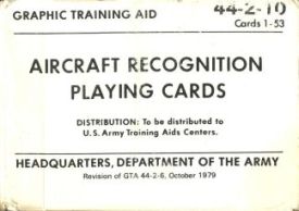 12846 Aircraft Recognition Playing Cards Box 12846 Aircraft Recognition Playing Cards Box