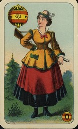 13254 Deutsche Schutzenkarte Schellen Dame