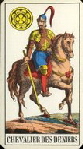 09966 Tarot de Besancon Muller Chevalier des Deniers 09966 Tarot de Besancon Muller Chevalier des Deniers
